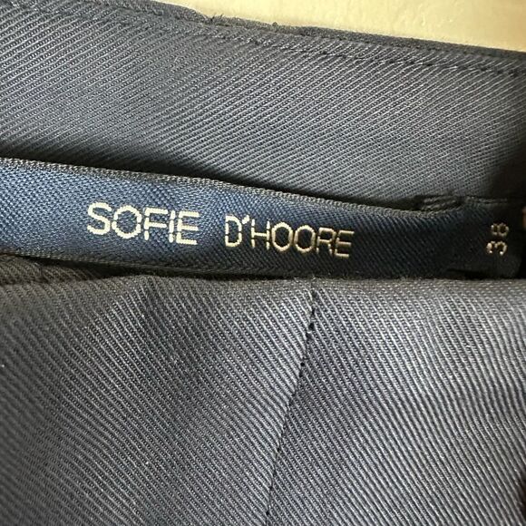 Sofie D’hoore Navy Blue Cotton Side Pocket Pants Women’s 38 UK US 10 Read - Picture 3 of 8